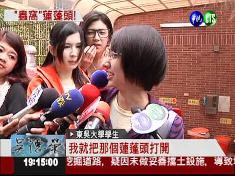 宿舍蓮蓬頭鑽蟲 女大生嚇壞了!