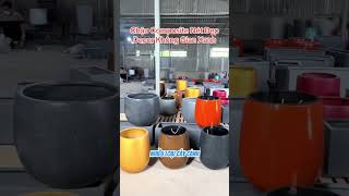 Chậu composite đa dạng mẫu mã phục vụ các bác trồng cây ban công, sân vườn, quán cà phê, biệt thự