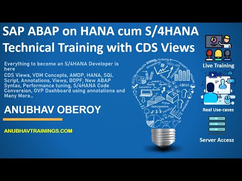 LIVE demo ABAP on HANA cum S 4HANA Training | 9th April 2022 | 7 PM IST | CDS Views AMDP Fiori