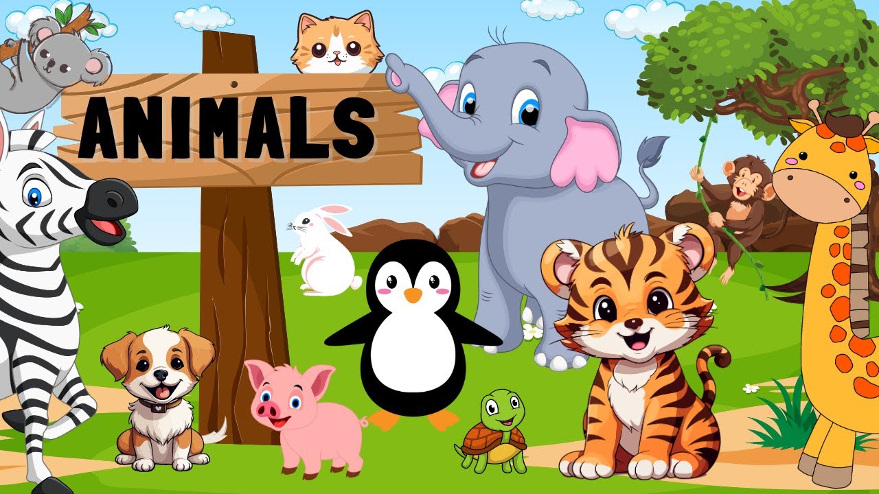 Wild Animals for kids, Pet Animals, Farm Animals, Guess the Animal  | Toddlers Educational Video