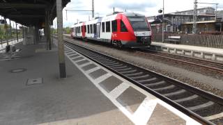 preview picture of video 'VT 2.73-1, Coradia LINT, Nordbahn, Start und Abfahrt, Bahnhof Bad Oldesloe, 12. Mai 2013'