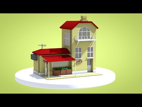 C4D TUTORIAL Low Poly Apartment Beginner