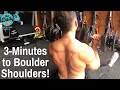 3-MINUTES TO BOULDER SHOULDERS | BJ Gaddour Men's Health Deltoids Workout