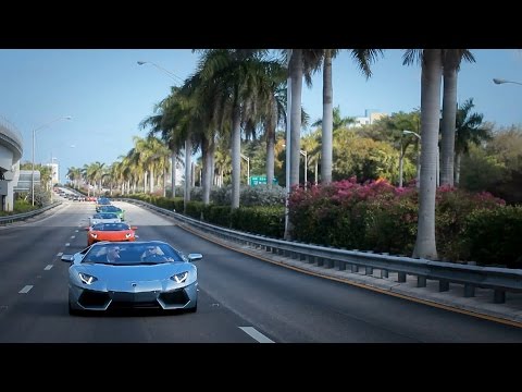 Lamborghini Aventador LP 700-4 Roadster Demonstration at Miami International Airport Runway