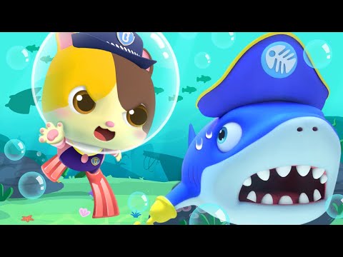 Catch the Shark, Kitten Police! 👮 | Kids Cartoon | Animation for Kids | Police Cartoon | BabyBus