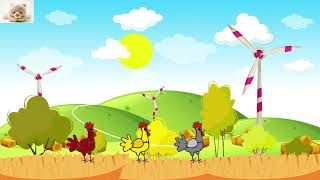 Quand trois poules s&#39;en vont aux champs avec les paroles - LAZO KIDS - Comptines et chansons