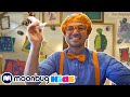 BLIPPI Visits The Children S Museum Build A Rocket Ship With Blippi Moonbug Play And Learn
