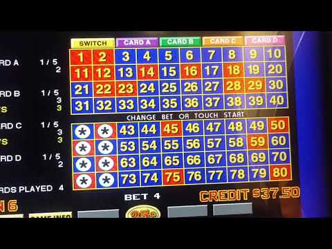 4 Card Keno: 5 spot "L" Pattern system