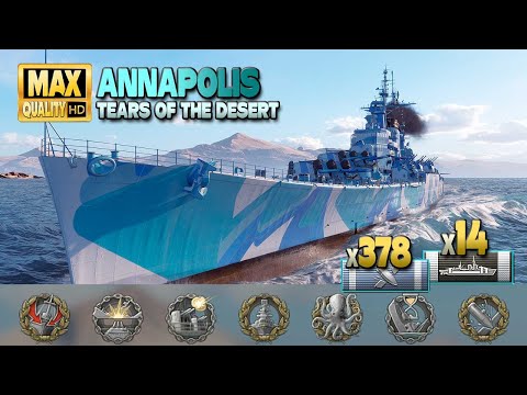 Cruiser Annapolis: Last stand on map "Tears of the Desert" - World of Warships
