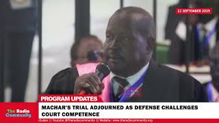MACHAR'S  TRIAL ADJOURNED AS DEFENSE CHALLENGES COURT COMPETENCE