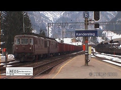 1997-2000 [SDw] BLS North Ramp p3 - Bahnhof Kandersteg - CLASSIC BLS passenger trains - Autoverlad