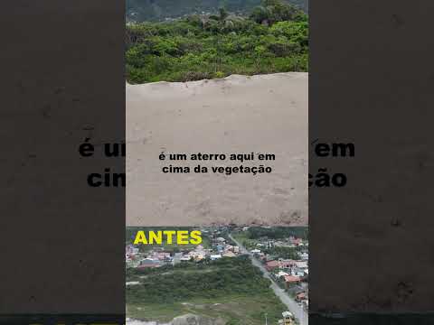 Degradação ambiental na Praia do Siriú, Garopaba, Santa Catarina