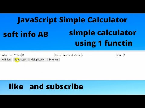 How to make simple calculator in javascript | javascript calculator | js 1 function calculator