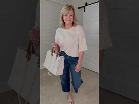 Mature Summer Outfit - Styling Cropped Jeans Over 50