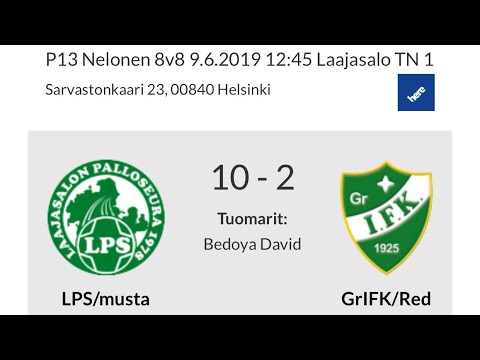 P13 Nelonen 8v8: LPS/musta - GrIFK/Red 9.6.2019 (ensimmäinen puoliaika)