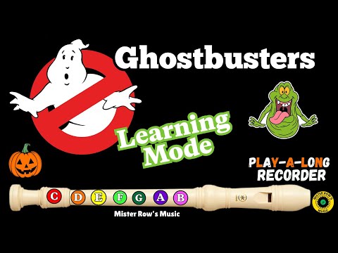 GHOSTBUSTERS | Learning Mode | Notes A B | Recorder - Level 1