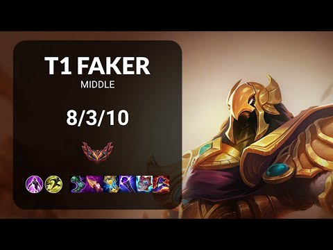 T1 Faker Azir vs Sylas MIDDLE - KR GRANDMASTER Patch 15.9