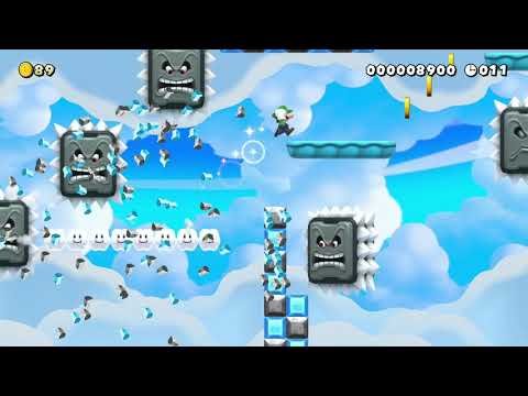 ドッスン回避 on➝Easy or off➝Hard【30s】 by ☆Mii★ - Super Mario Maker 2 - No Commentary 1bz