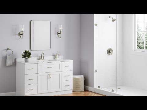 Eastway 2.5 gpm/ 9.5 L/min Tub and Shower Trim Kit with Valve and Lever Handle // BRUSHED NICKEL // YouTube Video