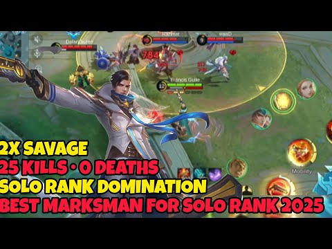 2x SAVAGE Granger DESTROYS Ranked! 25 Kills No Death | Best Solo Marksman MLBB 2025