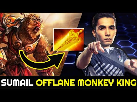 SUMAIL with Old School Radiance Build on offlane Monkey King 7.25 Dota 2