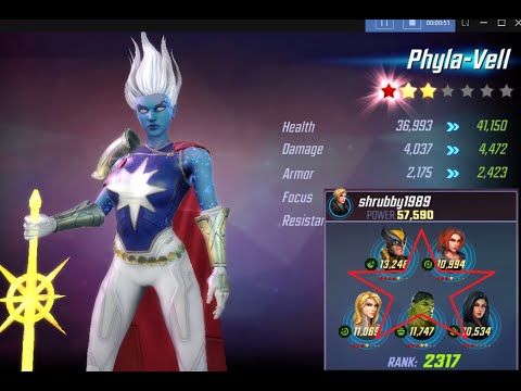PHYLA VELL UNLOCK 3 STAR II MSF Battle II Marvel Strike Force