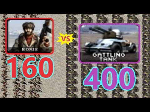 Boris vs Gattling Tank - Same Cost - Red Alert 2