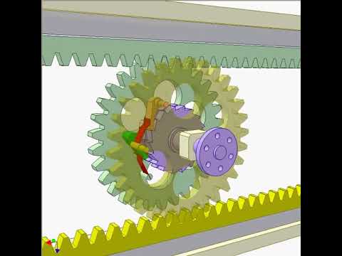 Converting two way linear motion into one way rotation 1480p