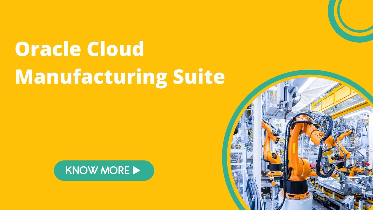 Oracle Cloud Manufacturing Suite