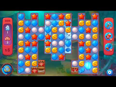 Fishdom Hard Level 9104 (with Double Lightning Booster and extra moves) @choraelmin