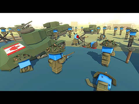 10,000 British Charge Deadliest D-DAY BEACH DEFENSE Ever! - Ancient Warfare 3