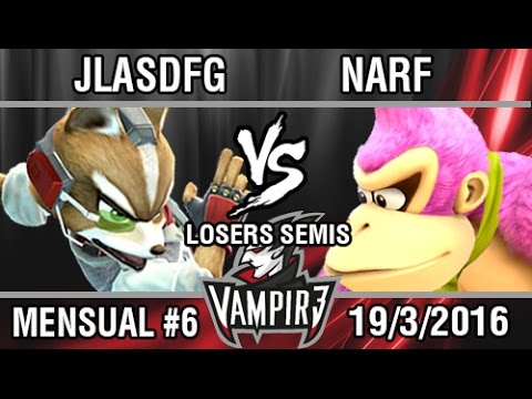 [Vampir3 Mensual #6] Joseluisasdfg (Fox, Cloud) vs Narf (DK, Mario) SSB4 Losers Semis - Top 8