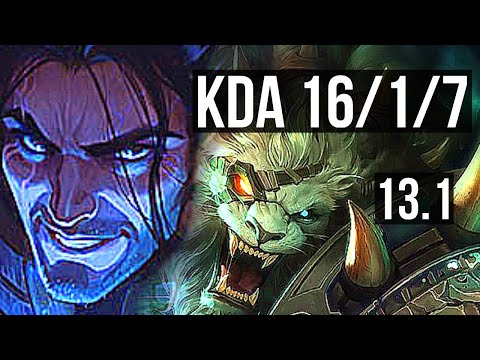 SYLAS vs RENGAR (JNG) | 16/1/7, Legendary, 900K mastery | EUW Grandmaster | 13.1