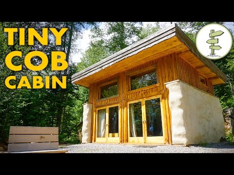 Sustainable Micro Straw Bale Cabin with Passive Solar Green Roof