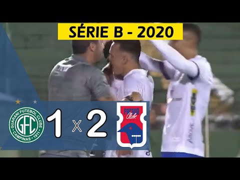 Série B 2020 - Guarani 1 x 2 Paraná Clube - Gols