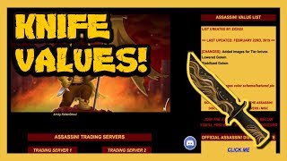 Roblox Assassin Value List Free Video Search Site Findclip - roblox assassin value list 2019 february