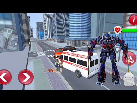 Ambulance Robot Car Transform - Emergency Robot City Rescue Simulator - Android Gameplay Car eyiFRiM