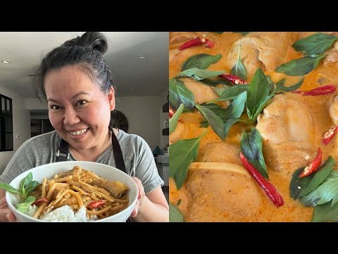 Another Spicy Yummy! 🌶️🌶️ Thai Chicken Red Curry w/ Bamboo Shoots | My Daily Life In California