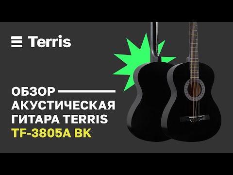 Обзор акустической гитары Terris TF-3805A BK