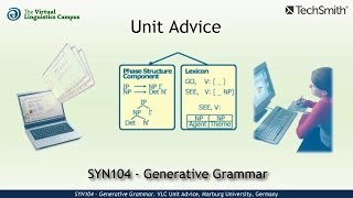 SYN104 - Unit Advice (Generative Grammar)