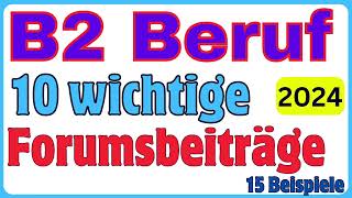 Forumsbeitrag schreiben/ TELC B2 Beruf + Redemittel / 10 wichtige Forumsbeiträge