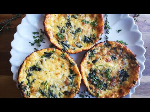 MINI-QUICHES SANS PÂTE BRISÉE AU JAMBON, FROMAGE, ÉPINARD / facile et rapide