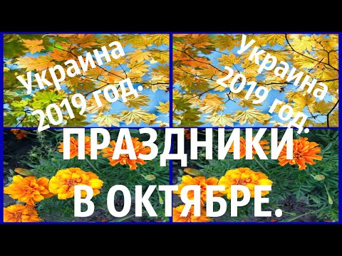 Праздники в октябре 2019 года. УКРАИНА.