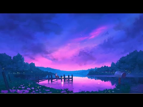 4K Anime Purple Evening Sky - Relaxing Live Wallpaper - 45 Min Screensaver - Infinite Loop !