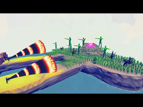 100x ZOMBIE vs 2x EVERY GOD - Totally Accurate Battle Simulator TABS