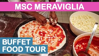 MSC Meraviglia: Marketplace Buffet Food Tour