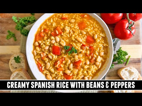 Creamy Rice with Beans & Peppers | HEALTHY & Delicious Spanish Recipe