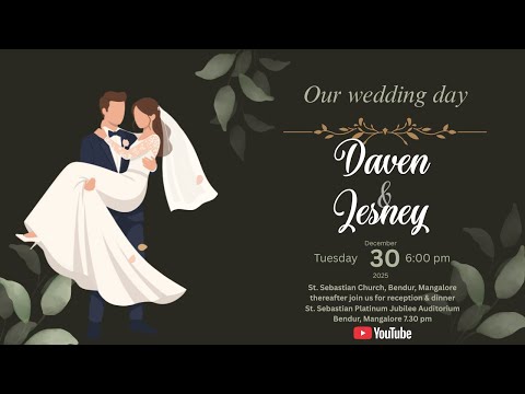 DAVEN & JESNEY  || WEDDING LIVE STREAMING || 30 DEC 2025