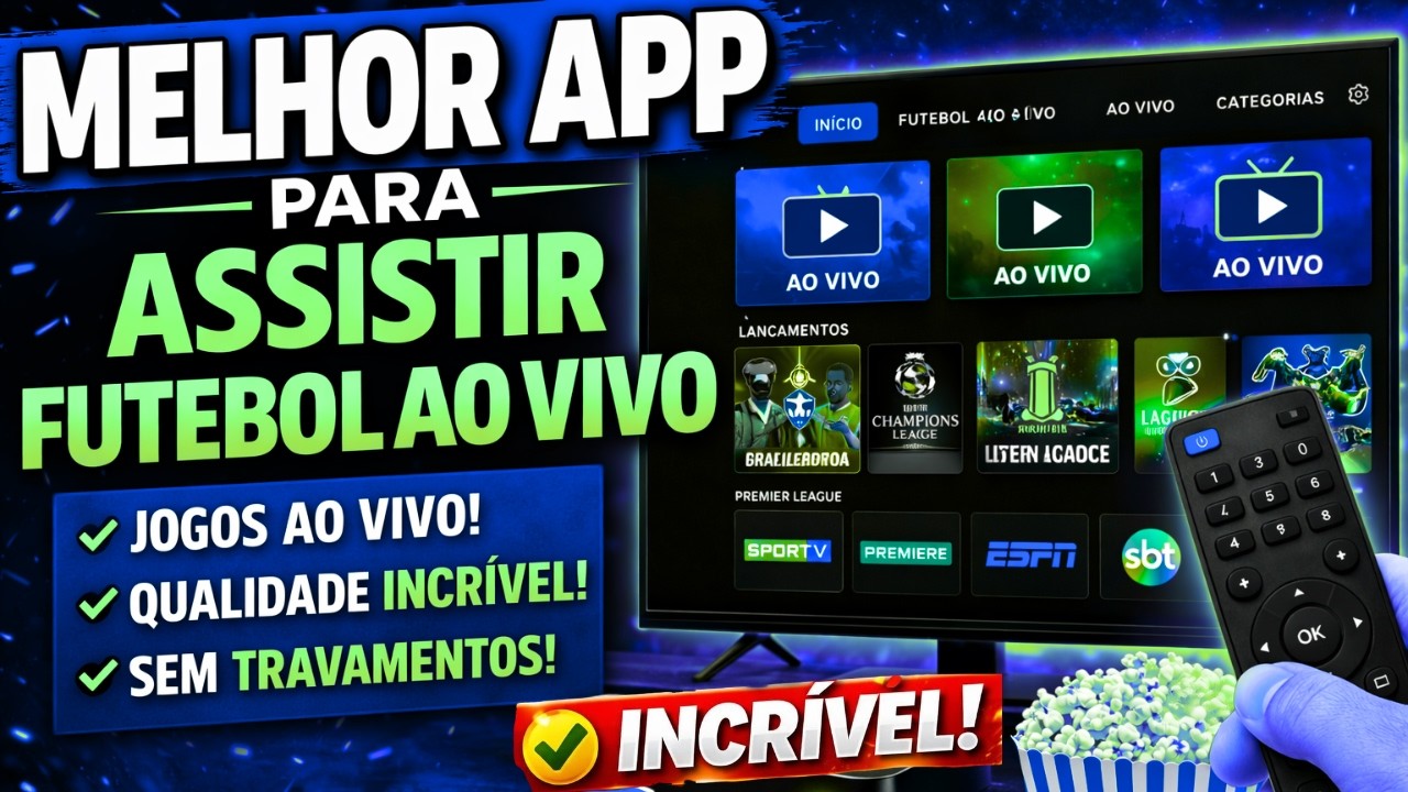MELHOR APP PARA ASSISTIR FUTEBOL AO VIVO - APP PARA ASSISTIR JOGOS DE FUTEBOL ONLINE SEM TRAVAMENTO