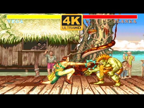 VEGA vs BLANKA 💥 Street Fighter II' Champion Edition (Hardest) 💥 4K UHD Gameplay